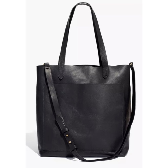 Madewell Handbags - NEW Madewell Medium Transport Leather Tote Black